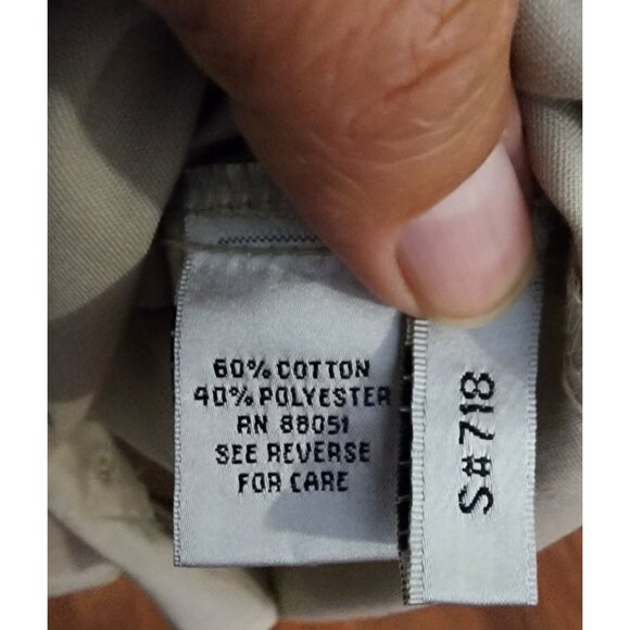 Tri-Mountain Snap-On Verus Edge Official Licensed Short Sleeve Khaki Medium New - Picture 6 of 12